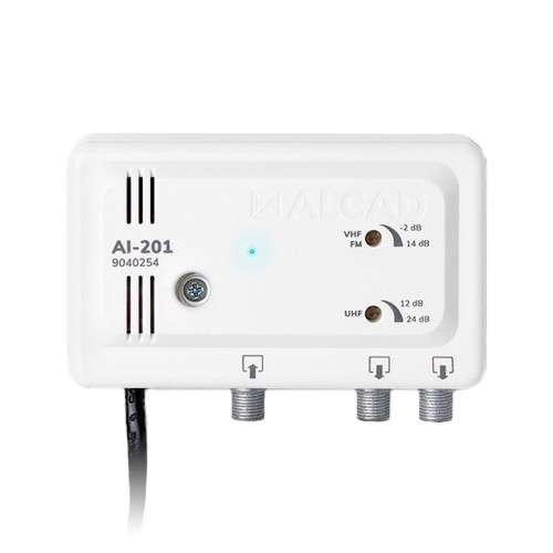 Wzmacniacz antenowy szerokopasmowy 2 wejścia AI-201 ALCAD-11151794