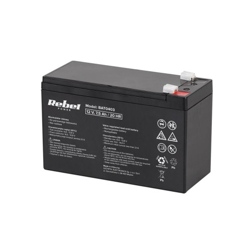 Akumulator żelowy Rebel 12V 7,5Ah-11153167