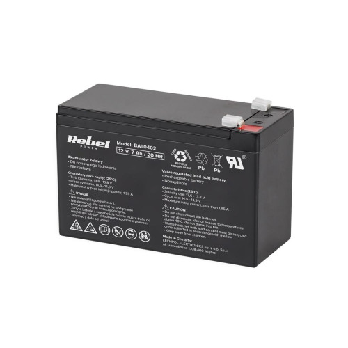 Akumulator żelowy Rebel 12V 7Ah-11153175