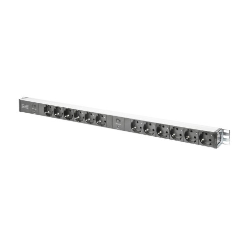 Listwa zasilająca PDU pionowa, 12x gniazdo schuko,2x (2m, wtyk unischuko, 16A, zab.przeciążeniowe)-11161984