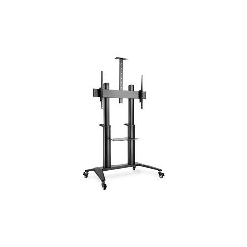 Stojak mobilny pojedynczy z półką i uchwytem na kamerę 1xLCD max. 120" max. 140kg-11170411