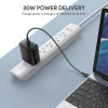 PA-D1 ładowarka sieciowa 2xUSB Power Delivery (1xUSB A+1xUSB C) 5.4A 30W Dynamic Detect-1120258