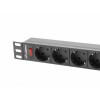 Listwa zasilająca Rack PDU 19 cali 1U 16A 9xSchuko 3m Czarna-1120647