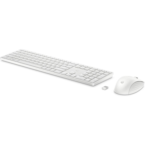 Zestaw klawiatura + mysz HP 650 Wireless Keyboard and Mouse Combo bezprzewodowe białe 4R016AA-11202539