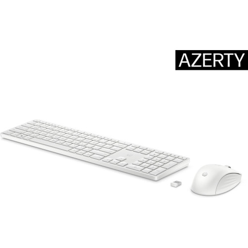 Zestaw klawiatura + mysz HP 650 Wireless Keyboard and Mouse Combo bezprzewodowe białe 4R016AA-11202540