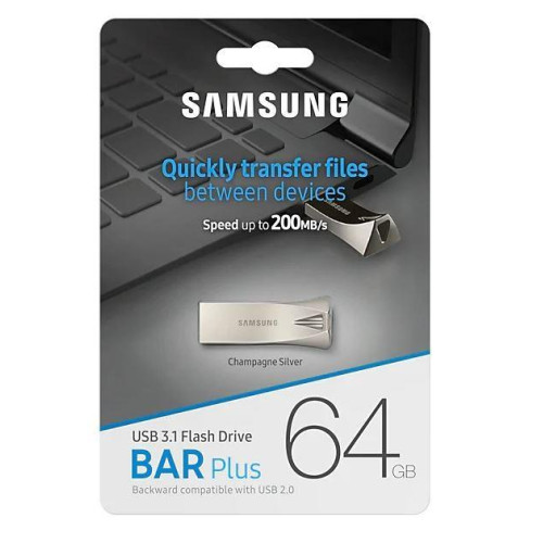 Pendrive BAR Plus USB3.1 64 GB Champaign Silver-1120294