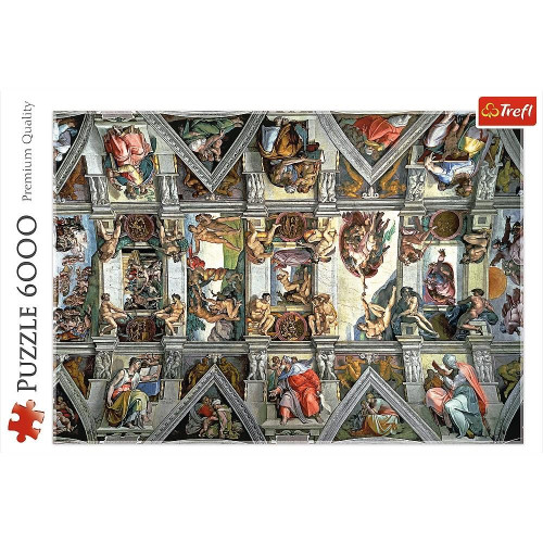 Puzzle 6000 elementów Sklepienie Kaplicy Sykstynskiej-1120399