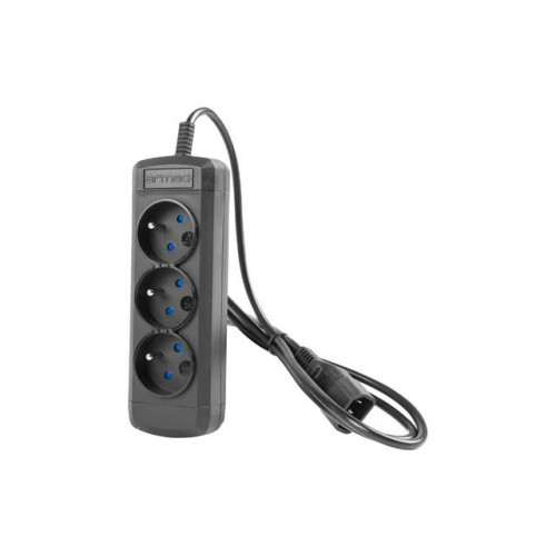 Listwa przedłużacz ARCOLOR3 0.6M UPS 3X 230V PL IEC czarna-7816676