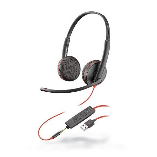 POLY Blackwire 3225 Zestaw słuchawkowy Przewodowa Opaska na głowę Połączenia/muzyka USB Typu-A Czarny-11221732
