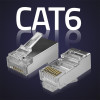 Wtyk przelotowy złącze RJ45 | CAT6 | FTP | Pass Through | Pozłacane styki | 100 sztuk-11312316