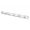 Panel krosowy (patch panel) modularny 19" 24 porty pod moduły keystone, 1U, ekranowany, prowadnica kabli, wymienne pola opisowe Szary