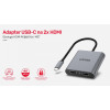 Adapter USB-C - 2x HDMI 2.0; 4K MST; M/F-11315877