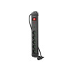 Listwa zasilająca 1,5m 5x230V SP1-05E-0150-BK