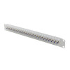 Patch panel 24 porty 19 cali gniazdo Typ F beczka szary