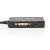 Kabel adapter Displayport 4K 30Hz/1080p 60Hz Typ DP/HDMI(UHD)+DVI-I+VGA (FHD) M/Ż 0,20m czarny-1133181
