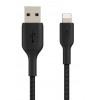 Kabel Braided USB- Lightning 15cm czarny-1135373
