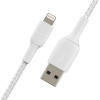 Kabel Braided USB- Lightning 1m biały-1135389