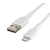 Kabel Braided USB- Lightning 1m biały-1135390