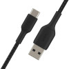 Kabel Braided USB-C USB-A 15cm czarny-1135420