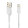 Kabel Braided USB-C USB-A 15cm biały-1135424