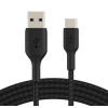 Kabel Braided USB-C USB-A 1m czarny-1135428