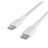 Kabel Braided USB-C USB-C 1m biały-1135464