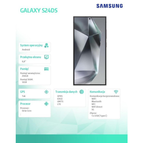 Smartfon GALAXY S24DS 5G Ultra 12/256GB Czarny Enterprise Edition-11311411