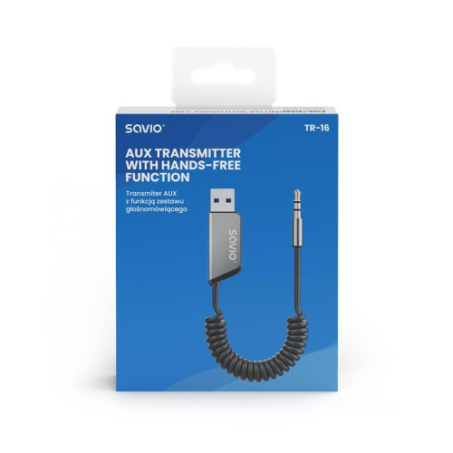 Transmiter Adapter AUX z bluetooth 5.3, funkcja zestawu głośnomówiącego, TR-16-11311908
