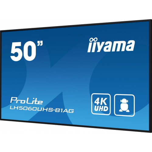 Monitor wielkoformatowy 49.5 cala LH5060UHS-B1AG matowy 24h/7 500(cd/m2) VA 3840 x 2160 UHD(4K) Android.11 Wifi CMS(iiSi