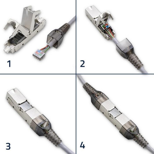 Wtyk RJ45 beznarzędziowy STP | CAT6 | JACK PIN | T568B | T568A-11312295
