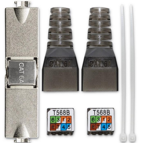 Wtyk RJ45 beznarzędziowy STP | CAT6A | JACK PIN | T568B | T568A-11312298
