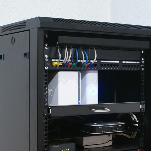 Półka z uchwytem do szafy RACK | 600x600 | wysuwana-11312661