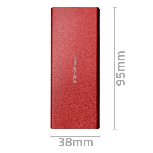 Obudowa | kieszeń na dysk M.2 SSD | SATA | NGFF | USB 3.0 | Superspeed 5Gb/s | 2TB | Czerwona-11312758