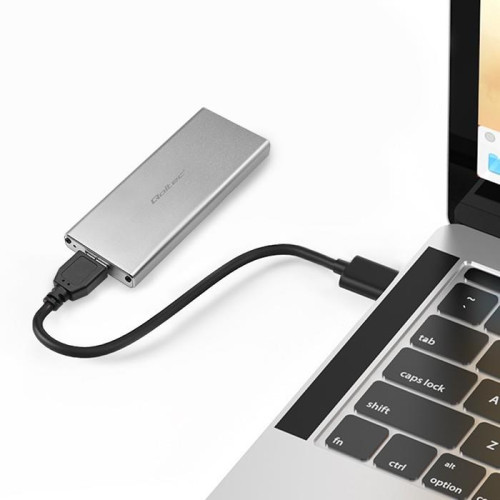 Obudowa | kieszeń na dysk M.2 SSD | SATA | NGFF | USB 3.0 | Superspeed 5Gb/s | 2TB | Srebrna-11312769