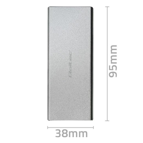 Obudowa | kieszeń na dysk M.2 SSD | SATA | NGFF | USB 3.0 | Superspeed 5Gb/s | 2TB | Srebrna-11312772