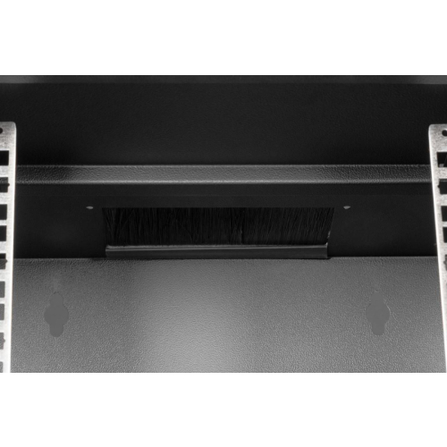Szafa sieciowa wisząca 10 cali 12U, SOHO PRO 595 x 315 x 300 mm, nośność 60kg, drzwi szyba, niezłożona, Czarna-113