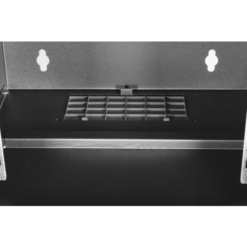 Szafa sieciowa wisząca 10 cali 12U, SOHO PRO 595 x 315 x 300 mm, nośność 60kg, drzwi szyba, niezłożona, Czarna-113