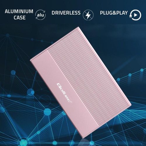 Obudowa | Kieszeń na dysk SSD HDD 2.5 cala | SATA | USB 3.0 | Super speed 5Gb/s | 2TB | Różowy-11315835