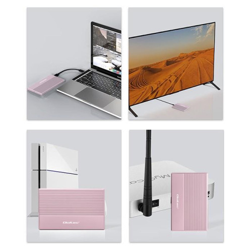 Obudowa | Kieszeń na dysk SSD HDD 2.5 cala | SATA | USB 3.0 | Super speed 5Gb/s | 2TB | Różowy-11315839