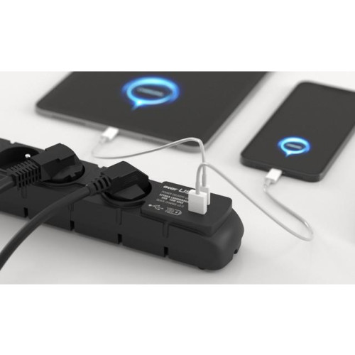 Listwa zasilająca S6 USB A+C 5M 6X 230V PD3.0 QC Czarna-11316124