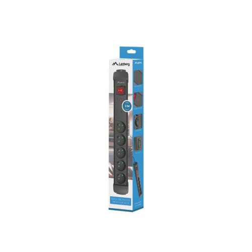 Listwa zasilająca 3.0m 5x230 cz SP1-05E-0300-BK-11316137