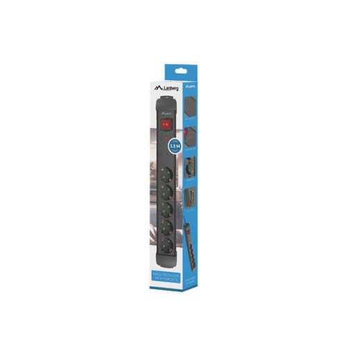 Listwa zasilająca 1.5m 5x230 SC SP1-05F-0150-BK-11316152
