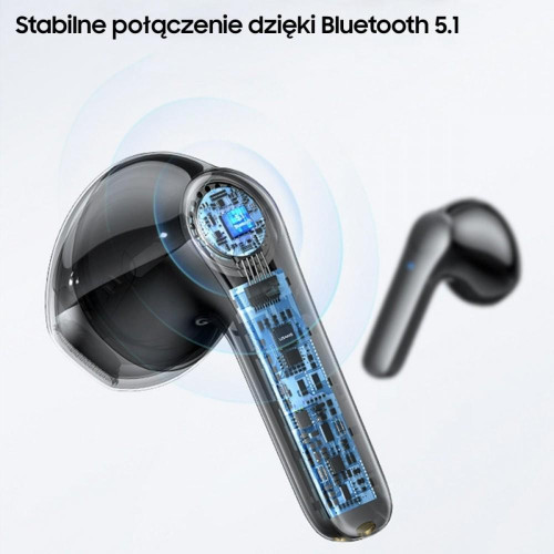 Słuchawki Bluetooth TWS 5.1 XH Series Dual microfon niebieskie-11316528