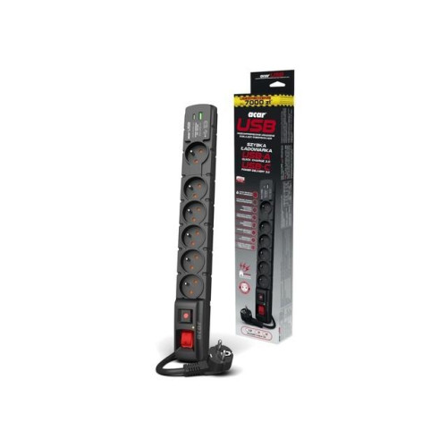Listwa zasilająca ACAR S6 USB A+C 1.5m 6X PD3.0-11316654