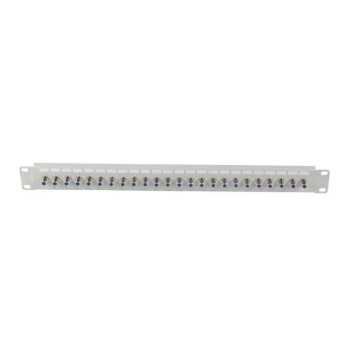 Patch panel 24 porty 19 cali gniazdo Typ F beczka szary-11318208