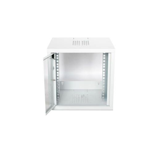 Szafa krosowa wisząca niedzielona 10 cali 6U 300x315x306 mm, drzwi szklane, kolor szary-1132592