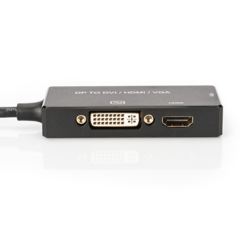 Kabel adapter Displayport 4K 30Hz/1080p 60Hz Typ DP/HDMI(UHD)+DVI-I+VGA (FHD) M/Ż 0,20m czarny-1133181