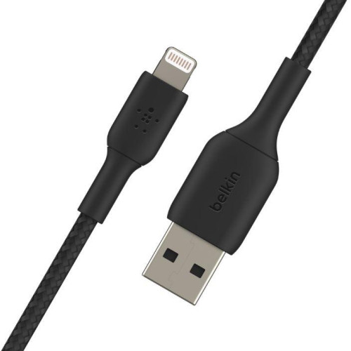 Kabel Braided USB- Lightning 15cm czarny-1135375
