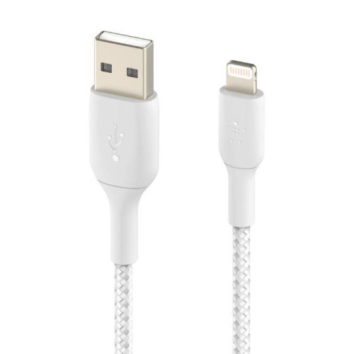 Kabel Braided USB- Lightning 1m biały-1135388