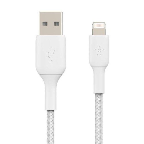 Kabel Braided USB- Lightning 2m biały-1135396